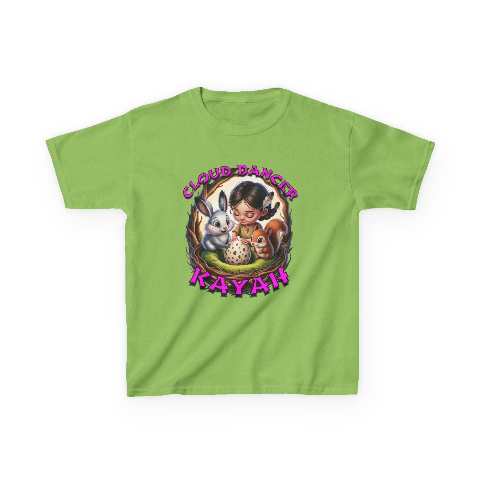 Kids Tee - Cloud Dancer Kayah Character Shirt, Cute Animal Design