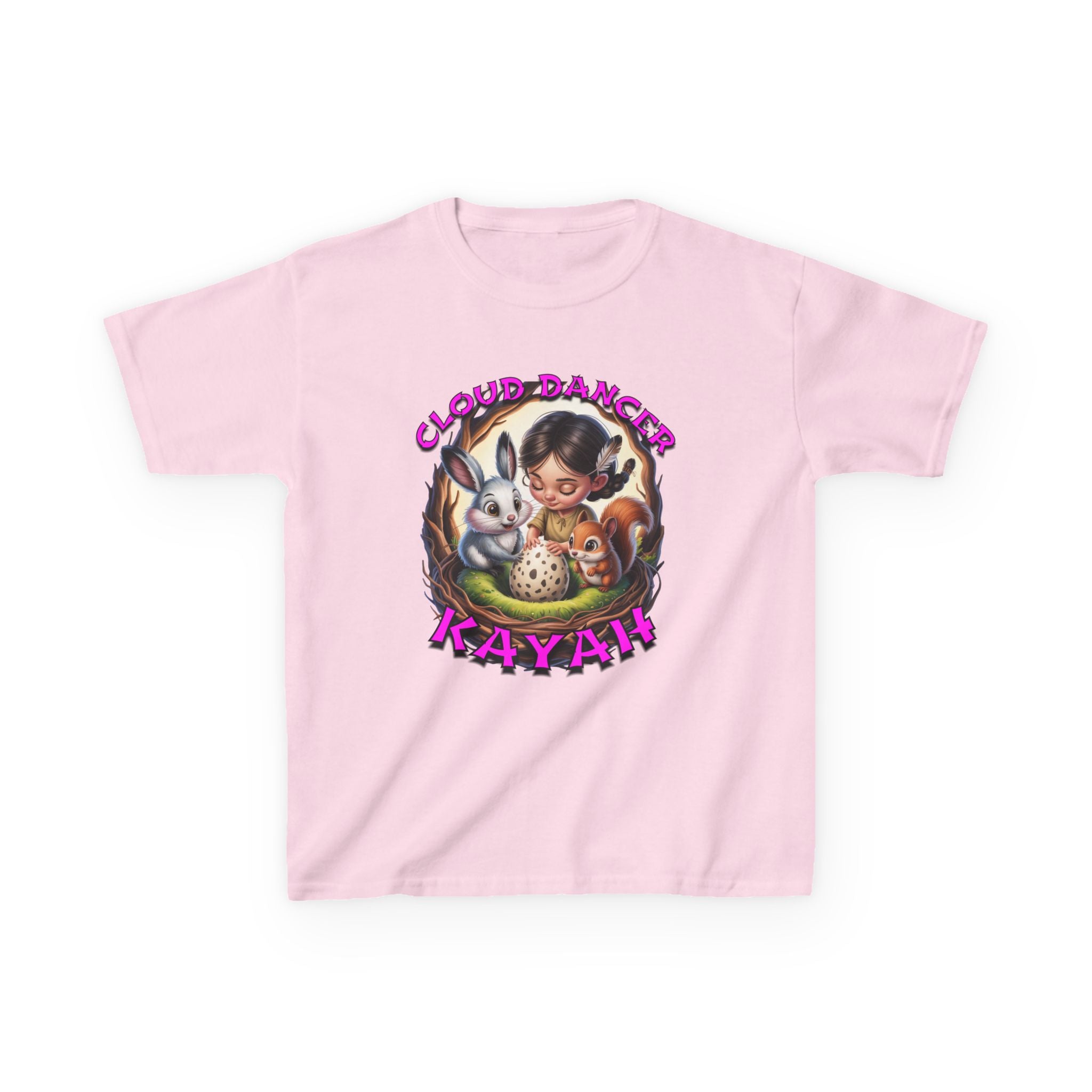 Kids Tee - Cloud Dancer Kayah Character Shirt, Cute Animal Design