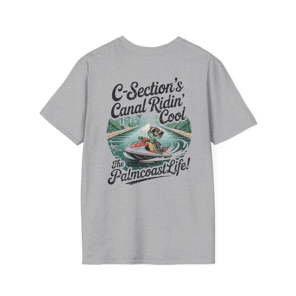 Palm Coast Life Unisex Softstyle T-Shirt, Beach Vibe Tee, Summer Fashion, Casual Wear, Gift for Water Sports Lovers