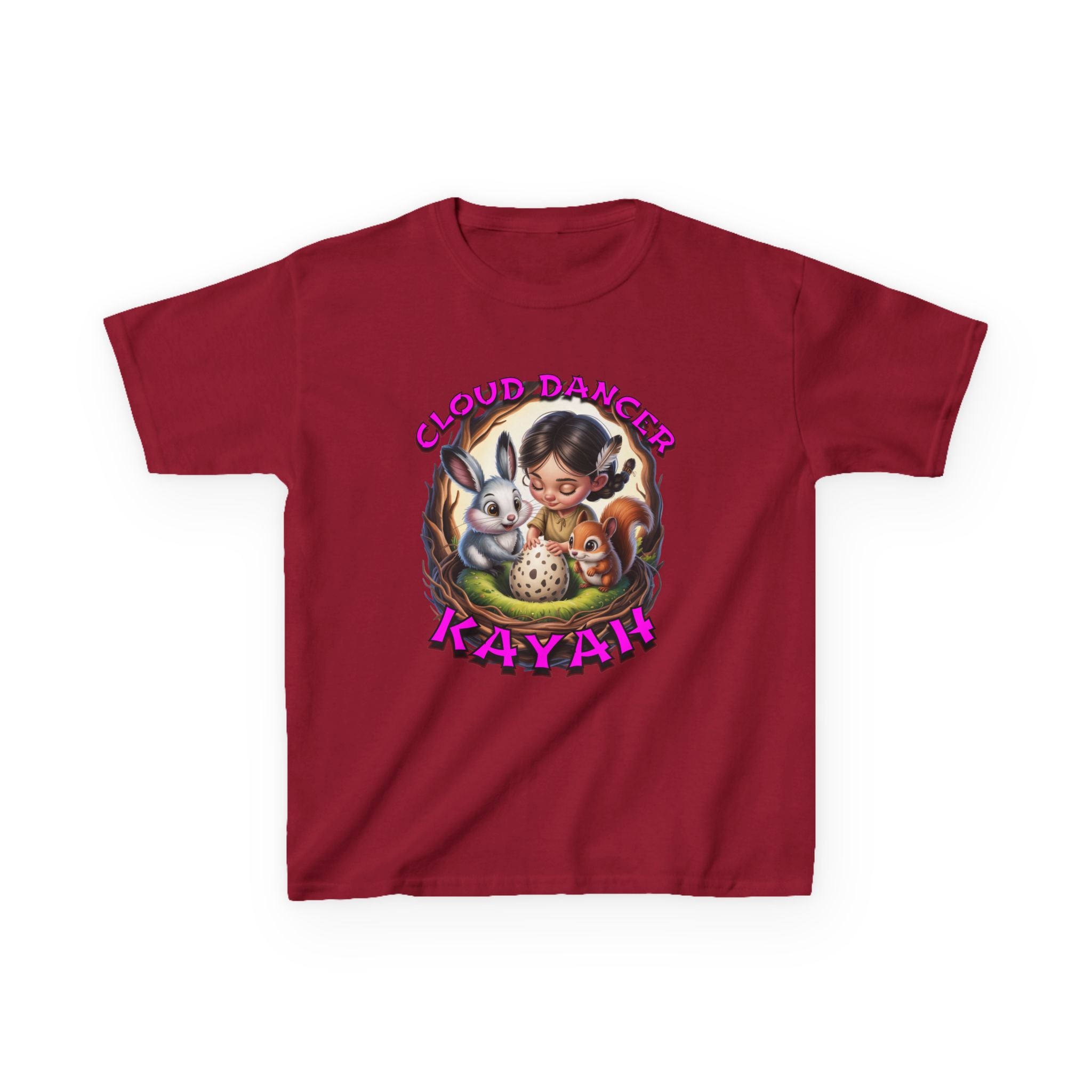 Kids Tee - Cloud Dancer Kayah Character Shirt, Cute Animal Design