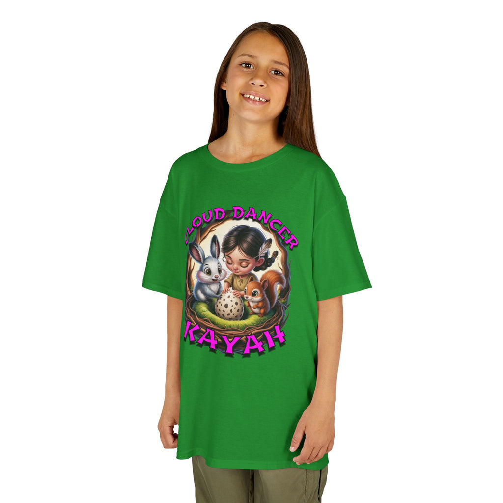 Kids Tee - Cloud Dancer Kayah Character Shirt, Cute Animal Design