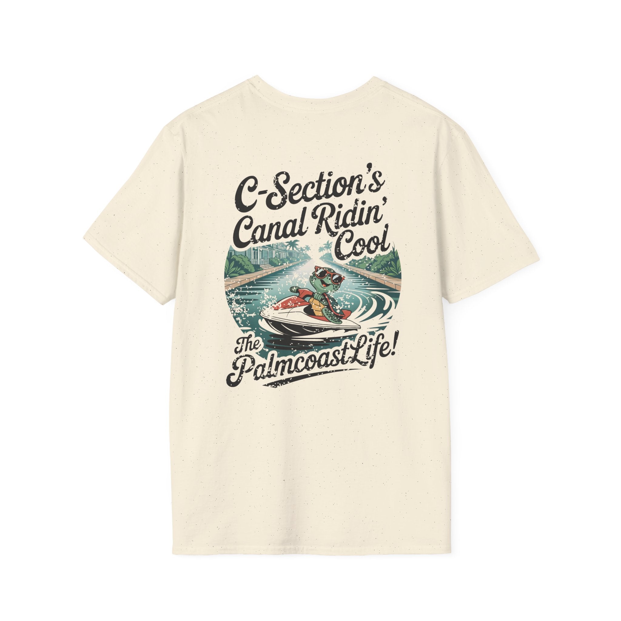 Palm Coast Life Unisex Softstyle T-Shirt, Beach Vibe Tee, Summer Fashion, Casual Wear, Gift for Water Sports Lovers