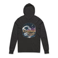 Coastal Craze Unisex Hooded "Twilight Tide" Long Sleeve Tee, Beach Vibes, Summer Style, Cooler Weather Special
