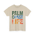 Palm Coast Life Unisex Heavy Cotton Tee, Vacation Shirt, Palm Tree Tee, Florida Lifestyle T-shirt, Summer Wear, Beach Gift