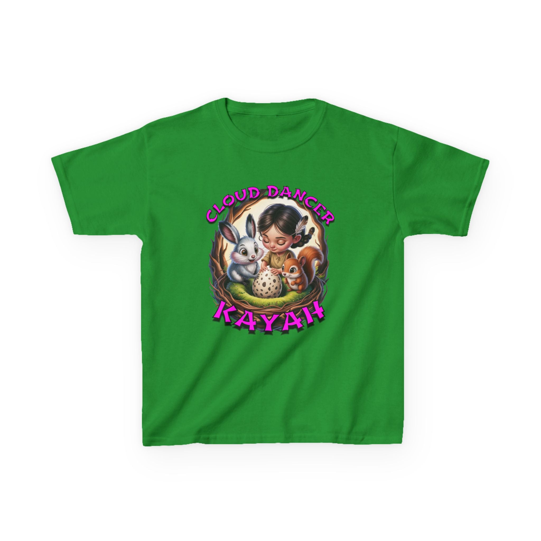 Kids Tee - Cloud Dancer Kayah Character Shirt, Cute Animal Design