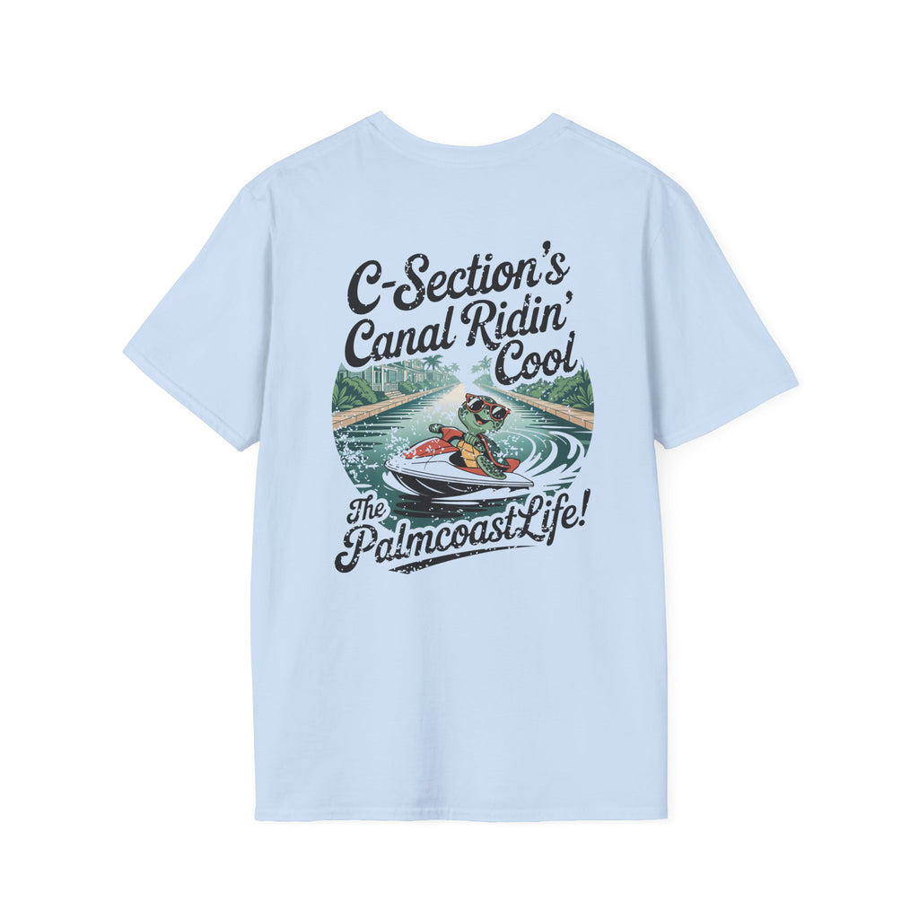 Palm Coast Life Unisex Softstyle T-Shirt, Beach Vibe Tee, Summer Fashion, Casual Wear, Gift for Water Sports Lovers