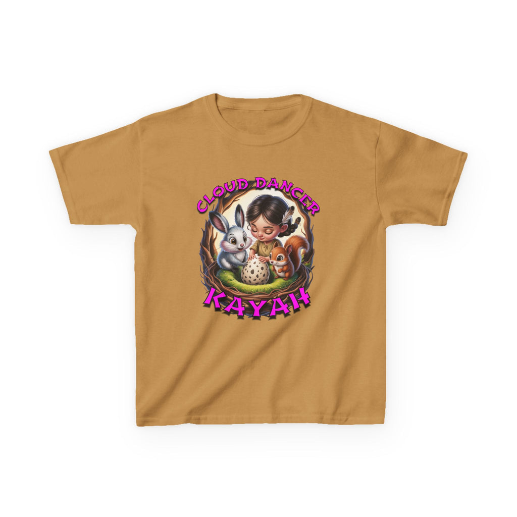 Kids Tee - Cloud Dancer Kayah Character Shirt, Cute Animal Design