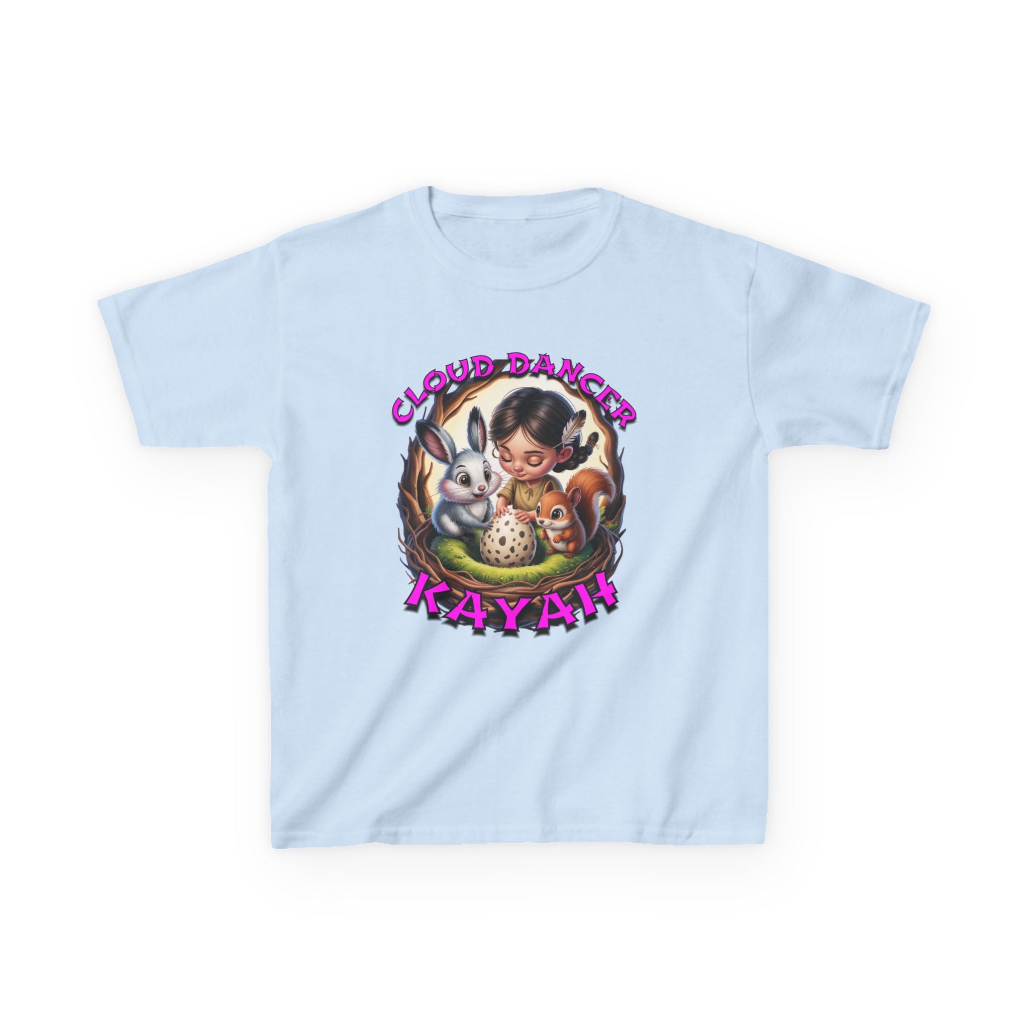 Kids Tee - Cloud Dancer Kayah Character Shirt, Cute Animal Design