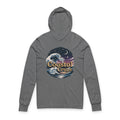 Coastal Craze Unisex Hooded "Twilight Tide" Long Sleeve Tee, Beach Vibes, Summer Style, Cooler Weather Special