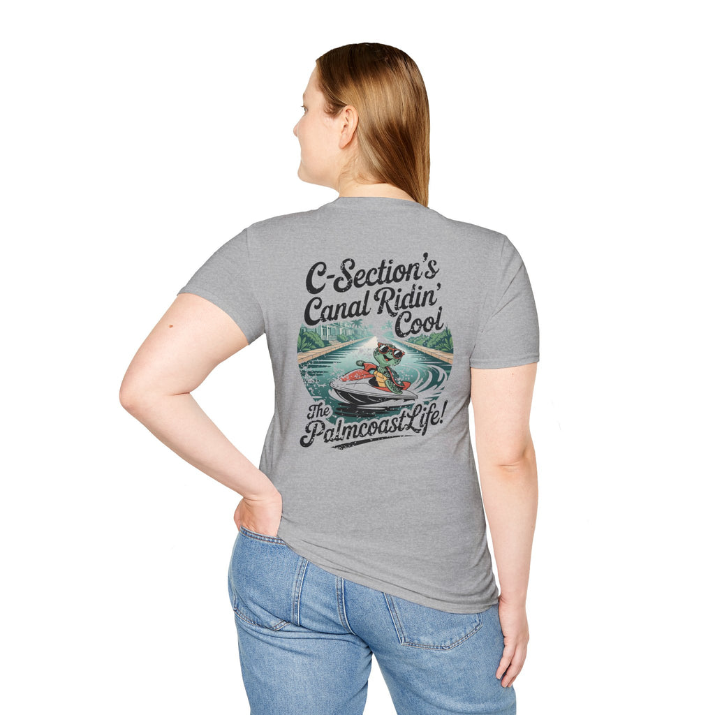 Palm Coast Life Unisex Softstyle T-Shirt, Beach Vibe Tee, Summer Fashion, Casual Wear, Gift for Water Sports Lovers