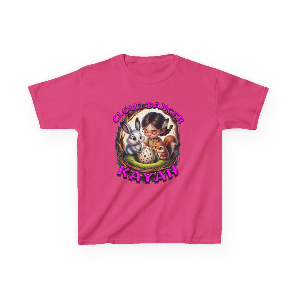 Kids Tee - Cloud Dancer Kayah Character Shirt, Cute Animal Design